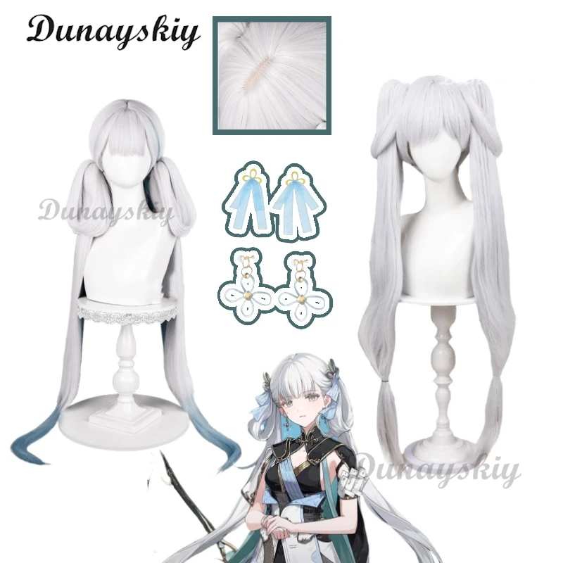 

Wuthering Waves Jinhsi Косплей Парик Серые Синие Длинные Волосы Jinzhou Magistrate Jue Хэллоуин Вечеринка для Женщин Реквизит Аксессуар