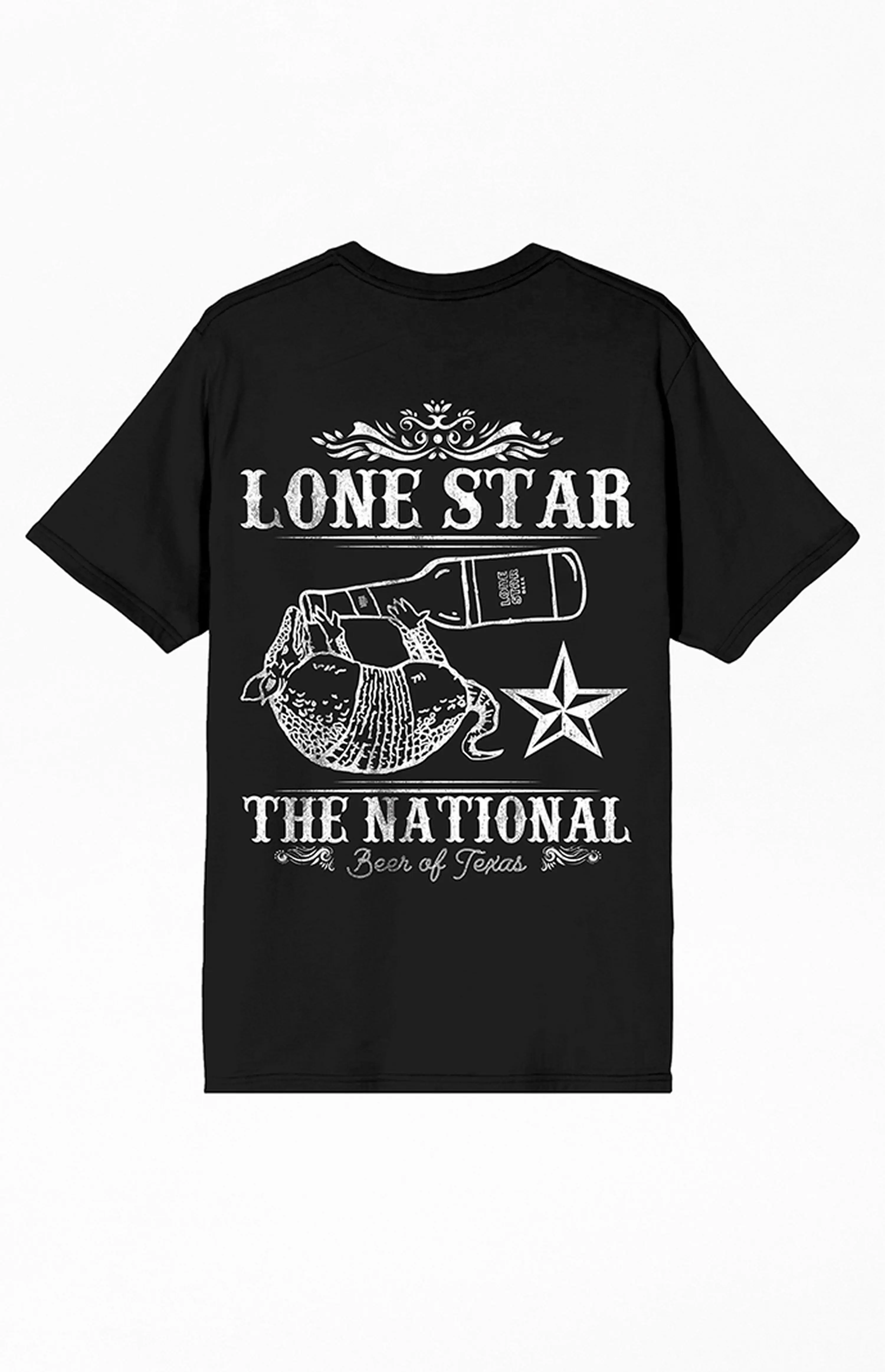 

Lone Star Armadillo Drinking Beer T-Shirt ---High-end Luxury Is for Both Men and Women Top Y2k Free Delivery High Street Boom