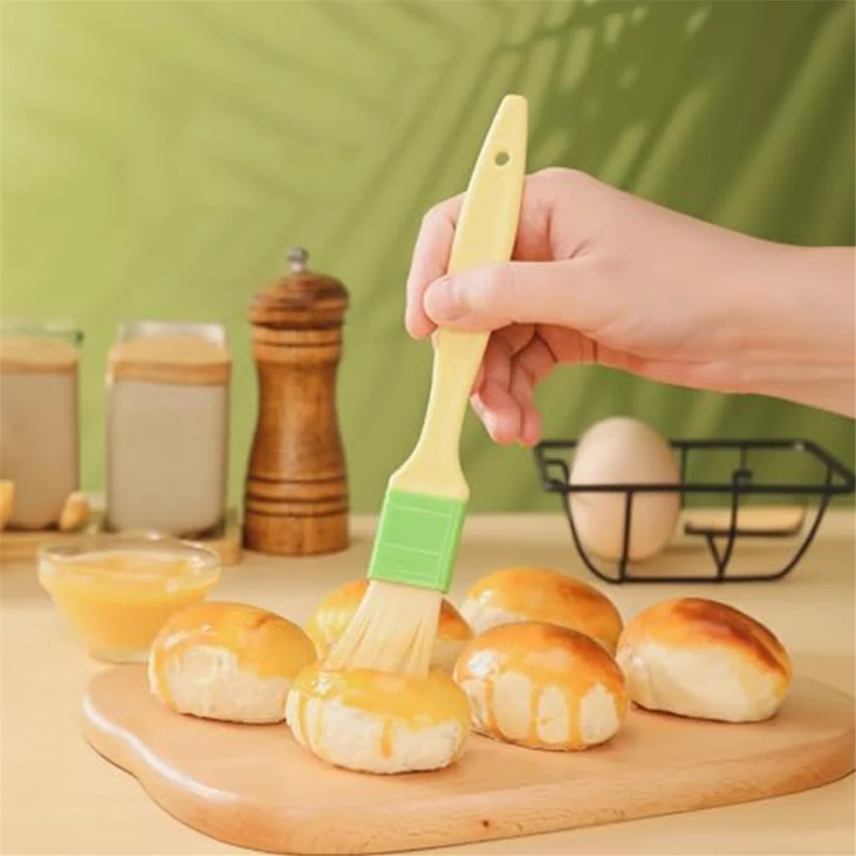 3Pcs Basting Pastry Brush, Cooking Brush Set,Grill Brush, Food Brush for Baking, Perfect for Marinade, Sauce, BBQ Brushe