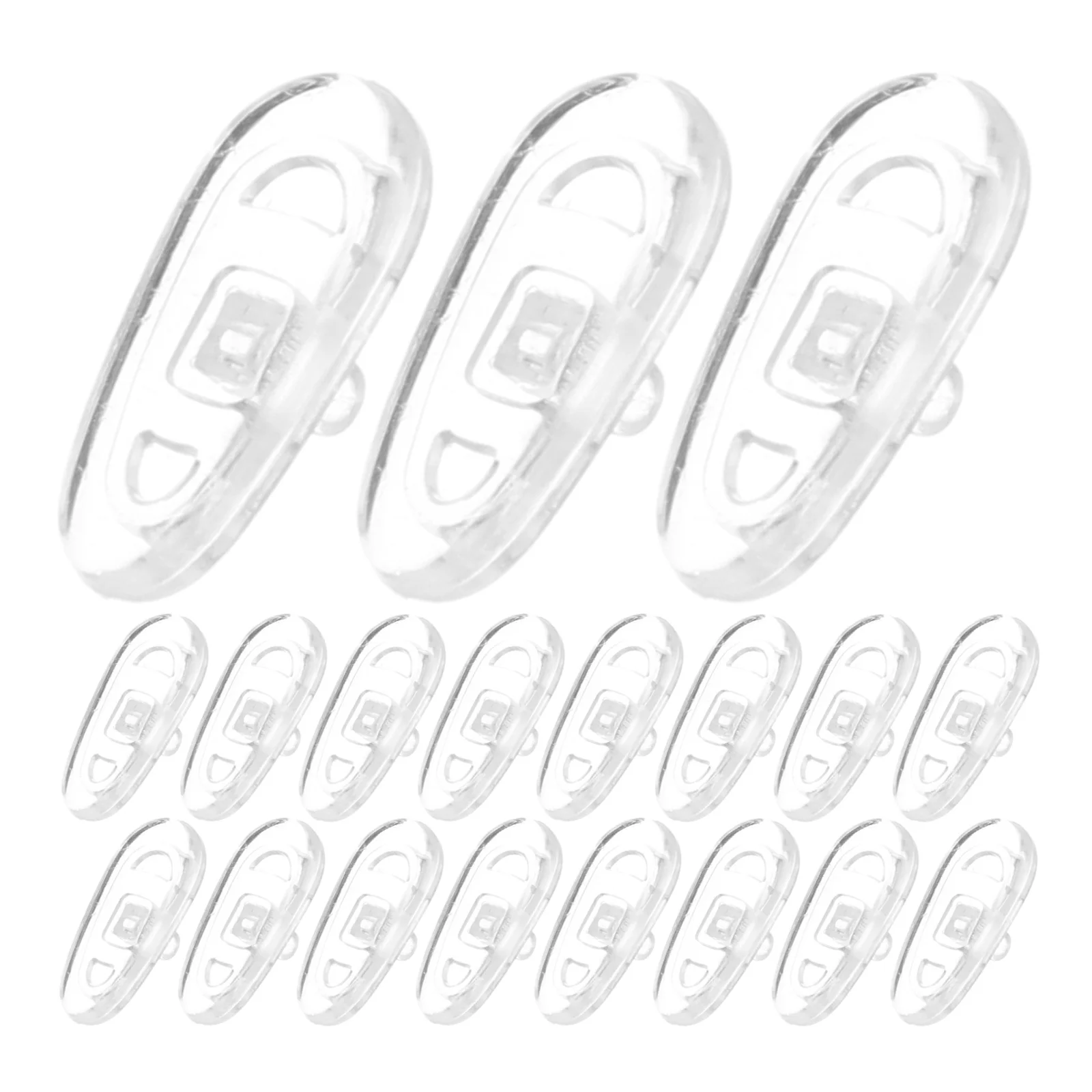 

25Pcs Silicone Nose Pads Push-in Soft Cushions Anti-Slip Replacement for Eyeglasses Sunglasses Comfortable Nose Pieces