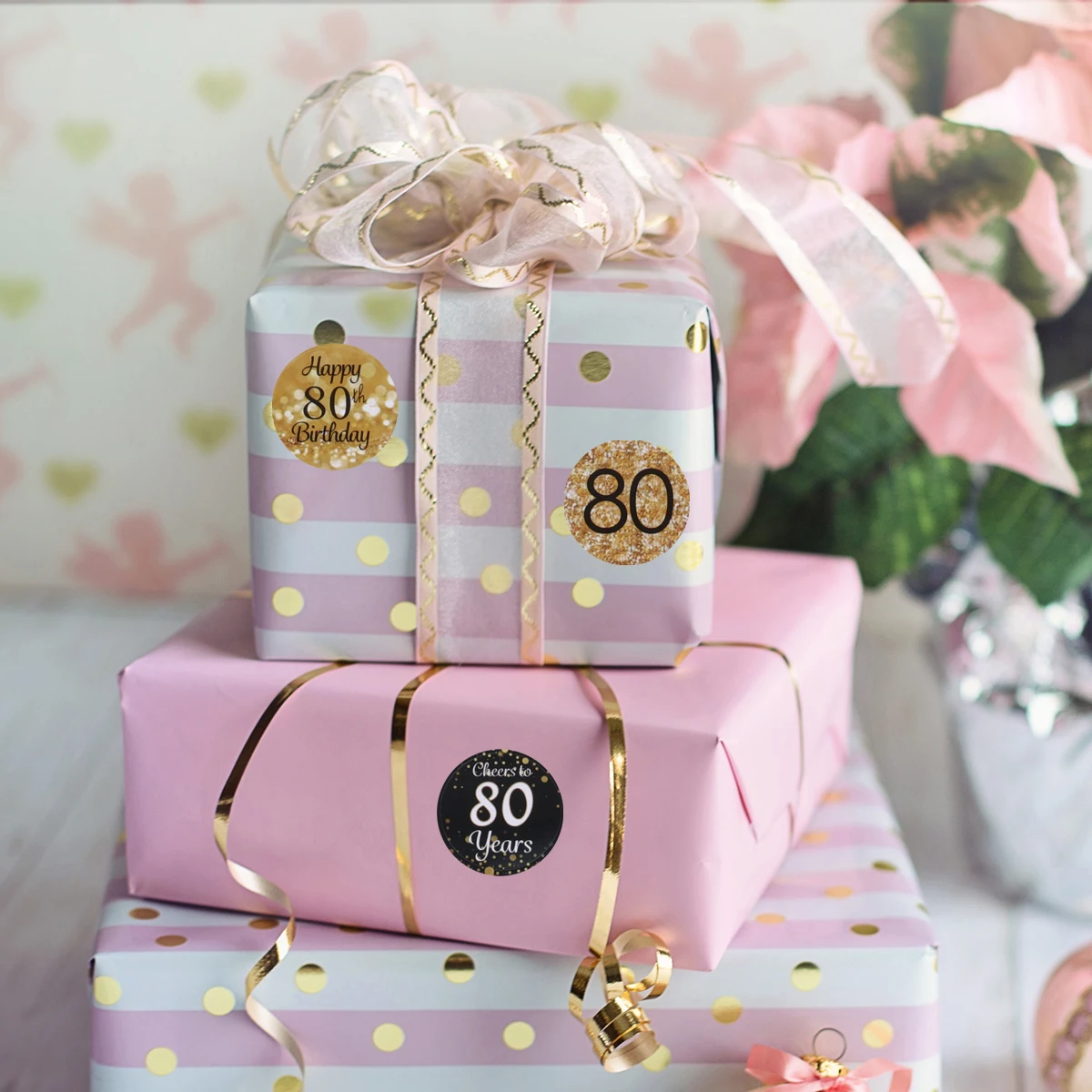 

432 Pcs Personalized Sticker Birthday Party Stickers Circle Sealing for Round Bag