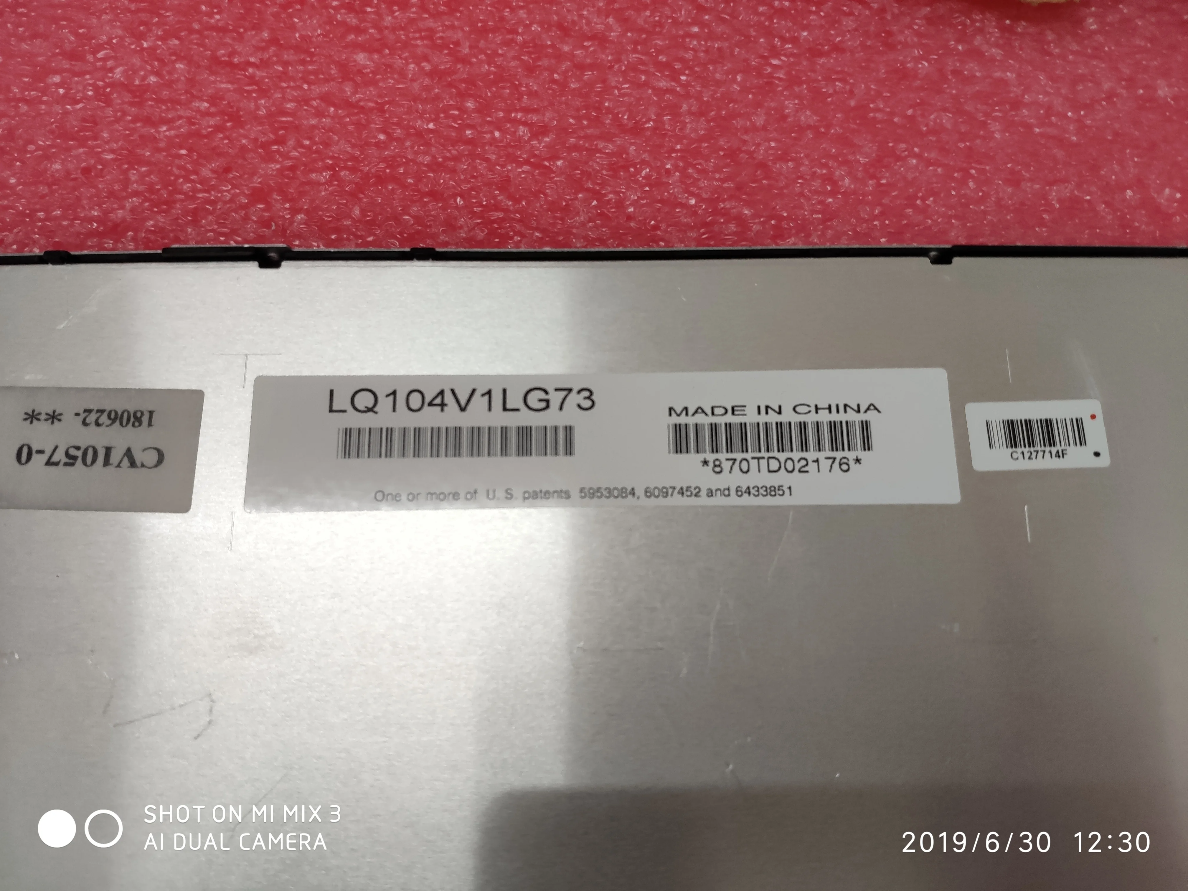 LCD panel LQ104V1LG73, 10.4-inch TFT, 640*480, 180 days warranty