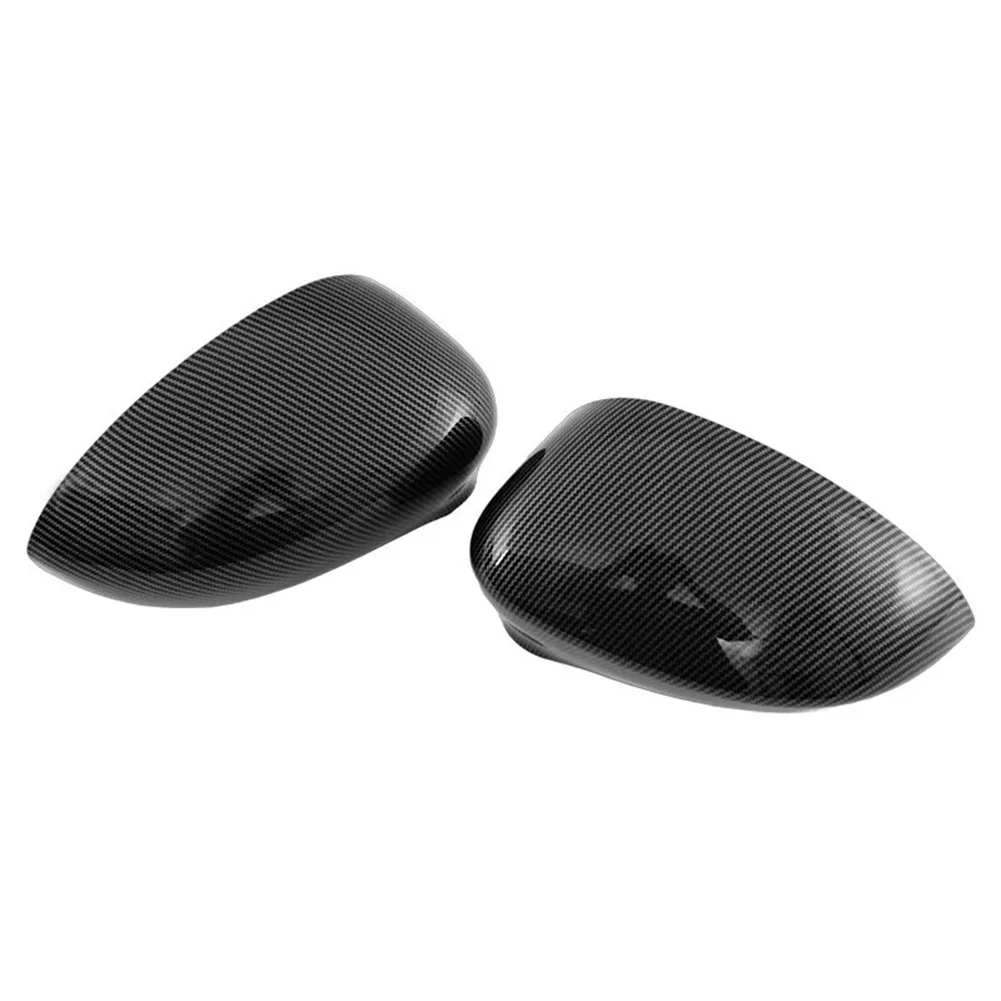 Pair of Weatherproof Side View Mirrors Cover in Carbon Fiber Style for Your For Fiat Model Years of 2007 to Present