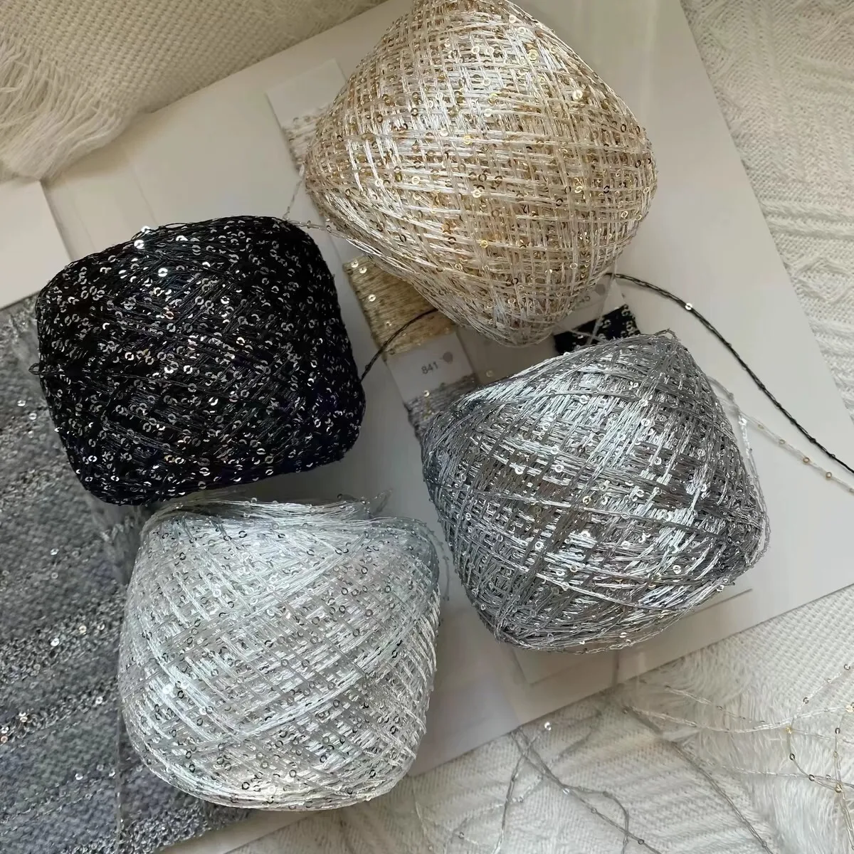 50g Elegant Sequin Thread Hand Mixed Thread Hook Bag/clothing/mat
