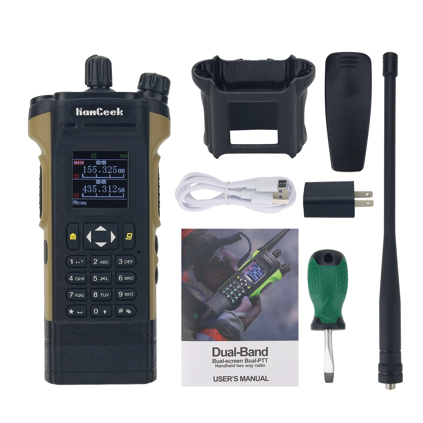 ¡Arriba! APX-8000 Transceptor portátil VHF UHF de radio walkie talkie de doble banda de 12W con modo de trabajo dúplex PTT dual