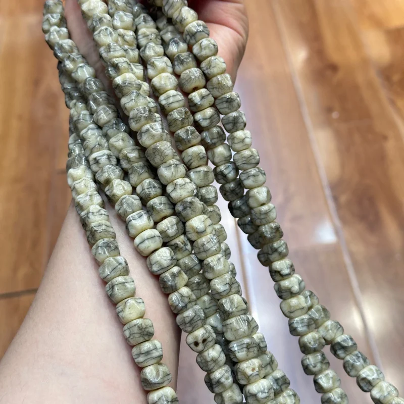 Bone Pattern Passion Seed Old Style Bead Long Chain 108 Pieces One Fashionable Versatile