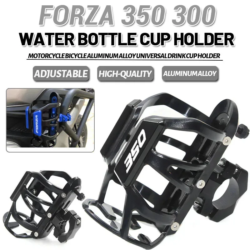 Motorcycle Universal CNC Accessorie Drink Cup Holder Beverage Water Bottle Stand Bumpe For Forza350 Forza300 Forza 350 300 NSS