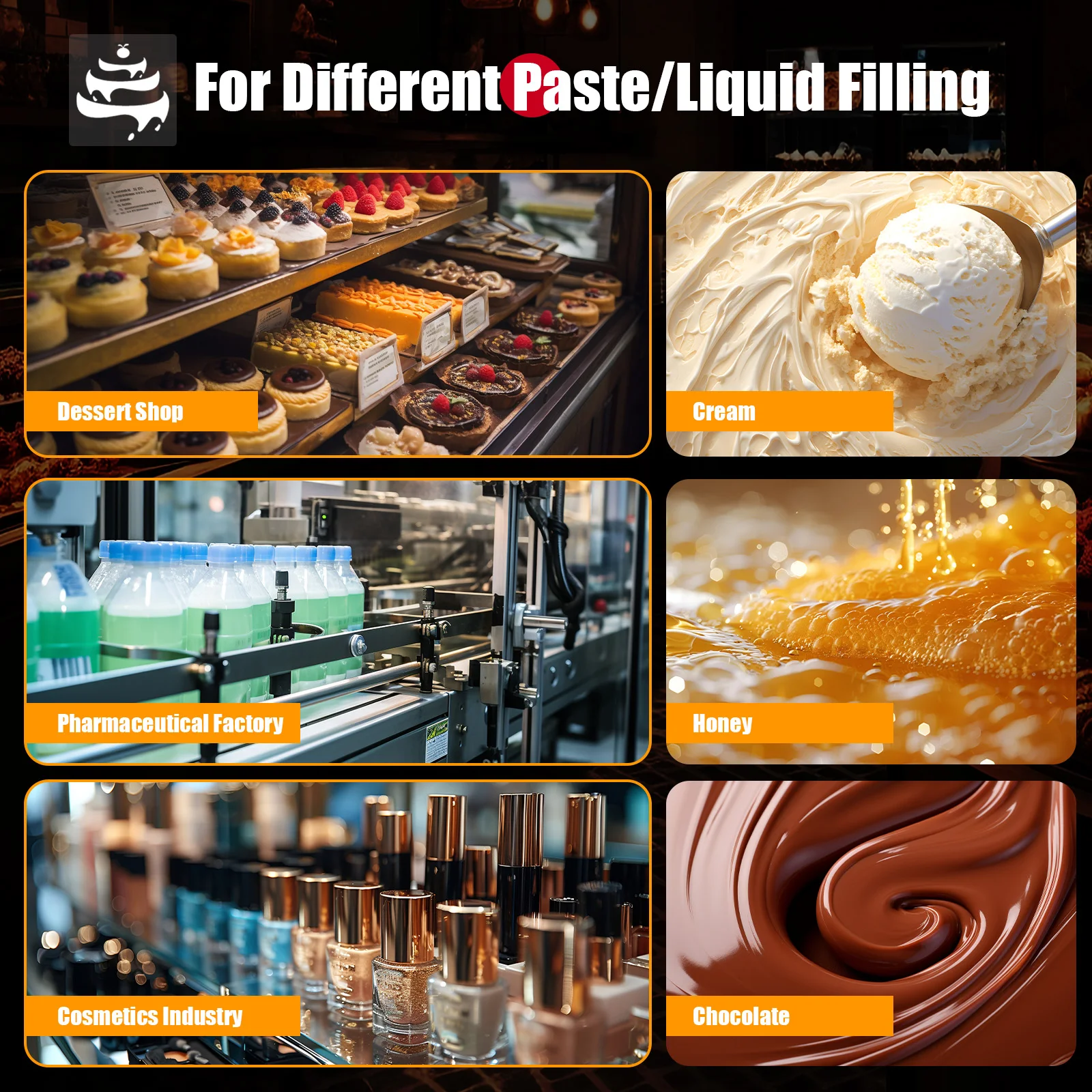 304 Stainless Steel Donut Filler 5.28qt Manual Cream Injector with Anti-Drip Nozzles for Bakery Kitchen