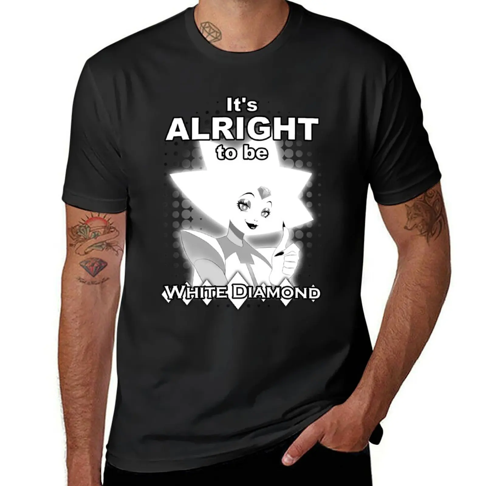 

Steven Universe - it's Alright to be White Diamond T-Shirt customs hippie clothes vintage men graphic t shirts