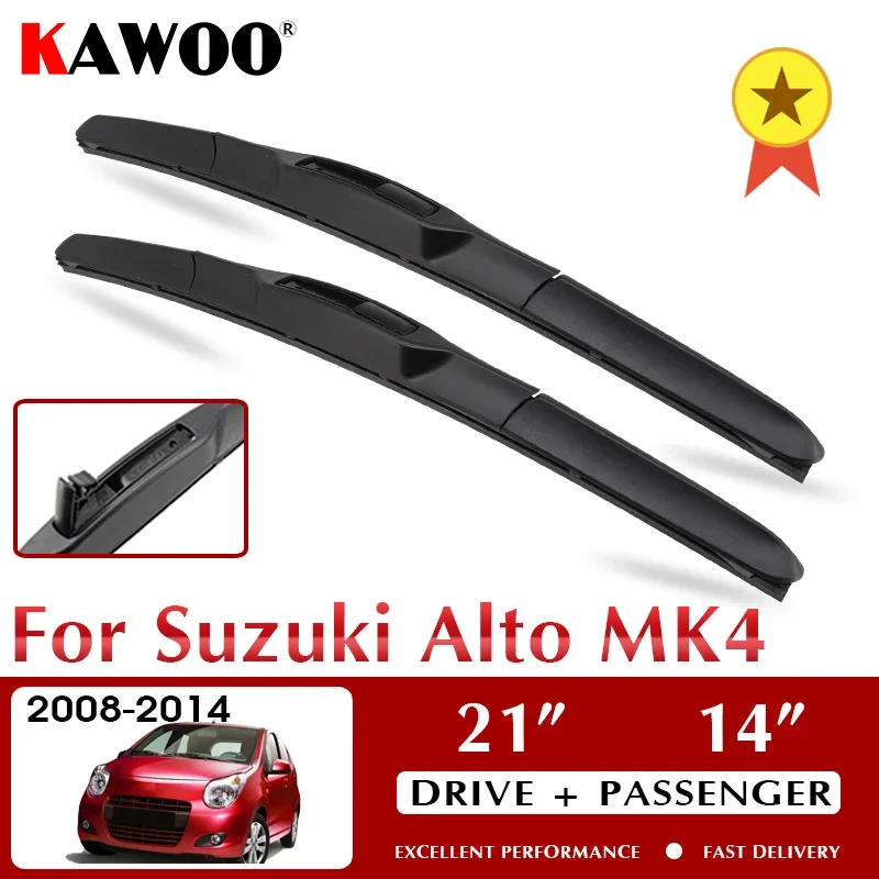 KAWOO Wiper Front Car Wiper Blade Blades For Suzuki Alto MK5 2008-2014 Windshield Windscreen Window 21