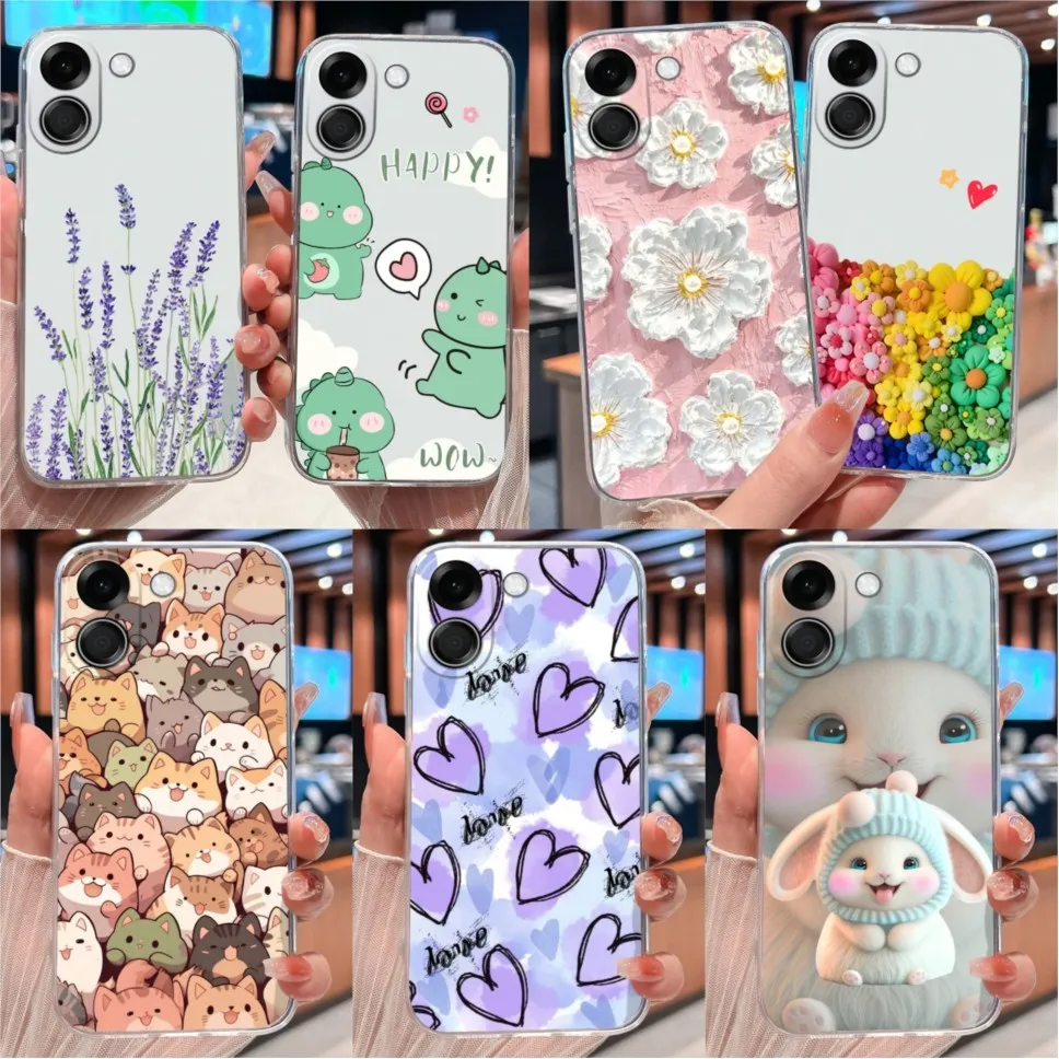 Case For Xiaomi Poco X8 Pro Max 5G Funda Cute Panda Cartoon Soft TPU Transparent Silicone Cover For Xiaomi Poco X 8 ProMax Shell