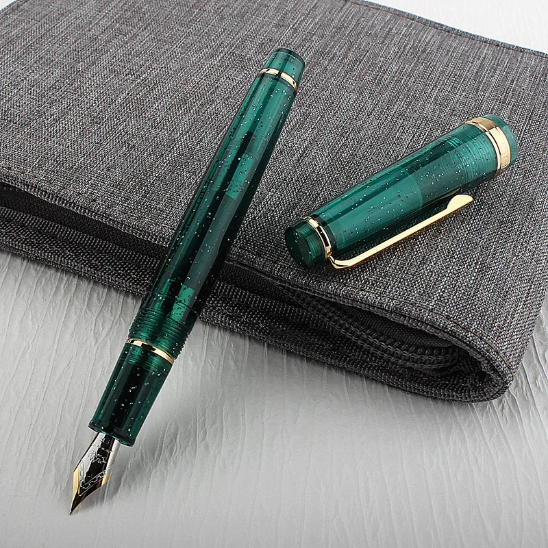 JinHao 82-Füllfederhalter, fluoreszierende Transparenz, Spin-Stift-Konverter, F-M-Feder, Business-Briefpapier, Büro, Schulbedarf, Tintenstift – Detail 6