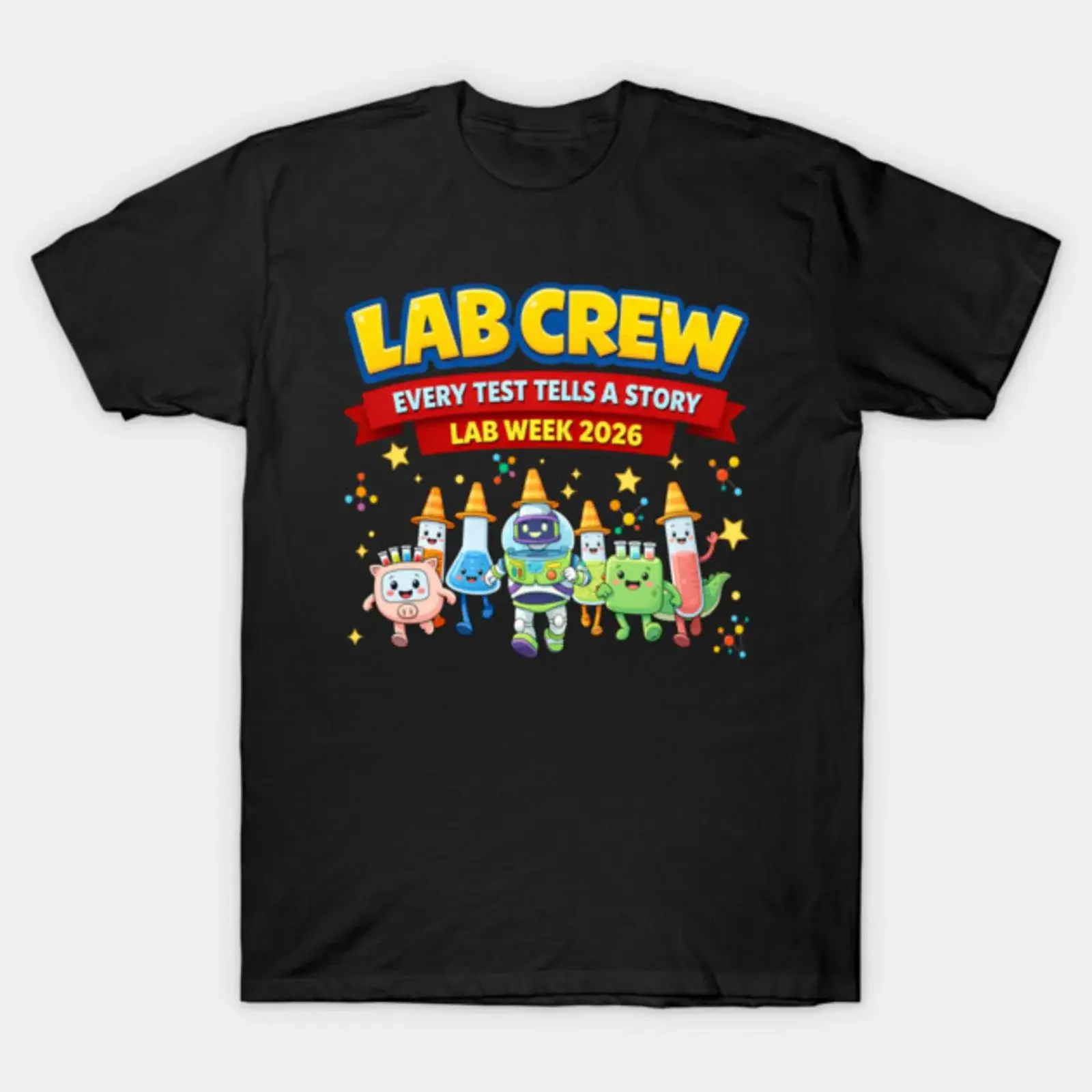 Lab Crew Week 2026 Medical Tech Scientist T-Shirt im Vintage-Stil, gewaschen, dehnbar, für Herren, bequemes, weiches Oberteil für den Alltag