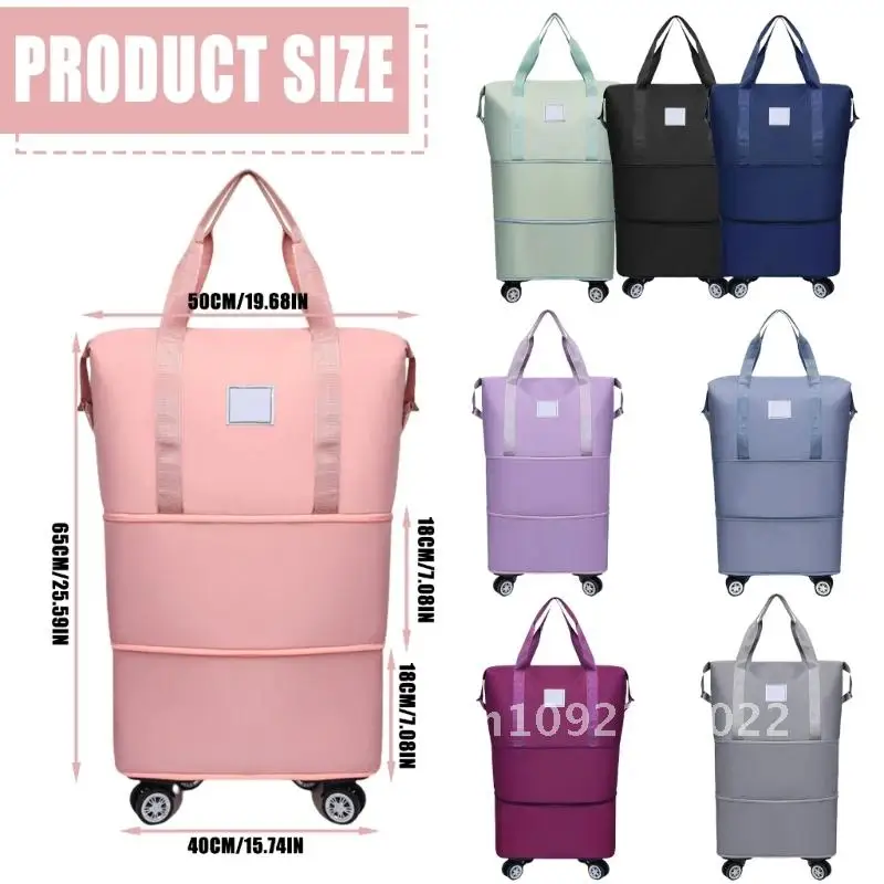 

Expandable Wheeled Separation Bag for Travel and Sports with Luggage Duffle Wet Bag Resistant Foldable Dry Unisex Water