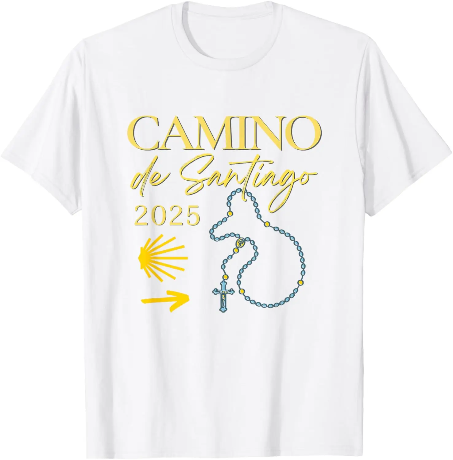كامينو دي سانتياغو 2025 تي شيرت رجالي كم قصير كاجوال 100% قطن تي شيرت #4