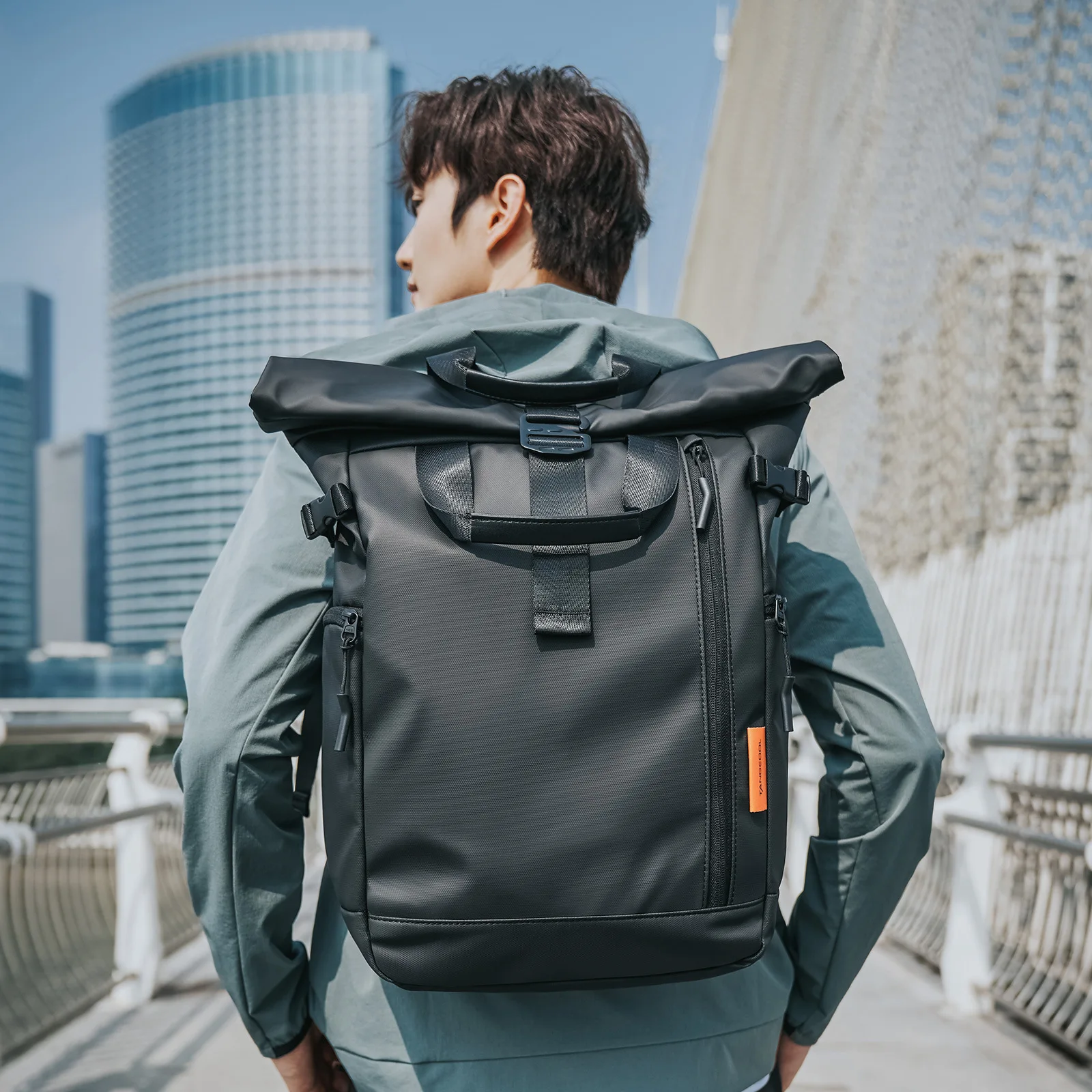 Mochila gruesa para hombre, mochila de negocios de lujo, bolso escolar de gran capacidad, mochila de moda impermeable para ordenador portátil de 15,6"