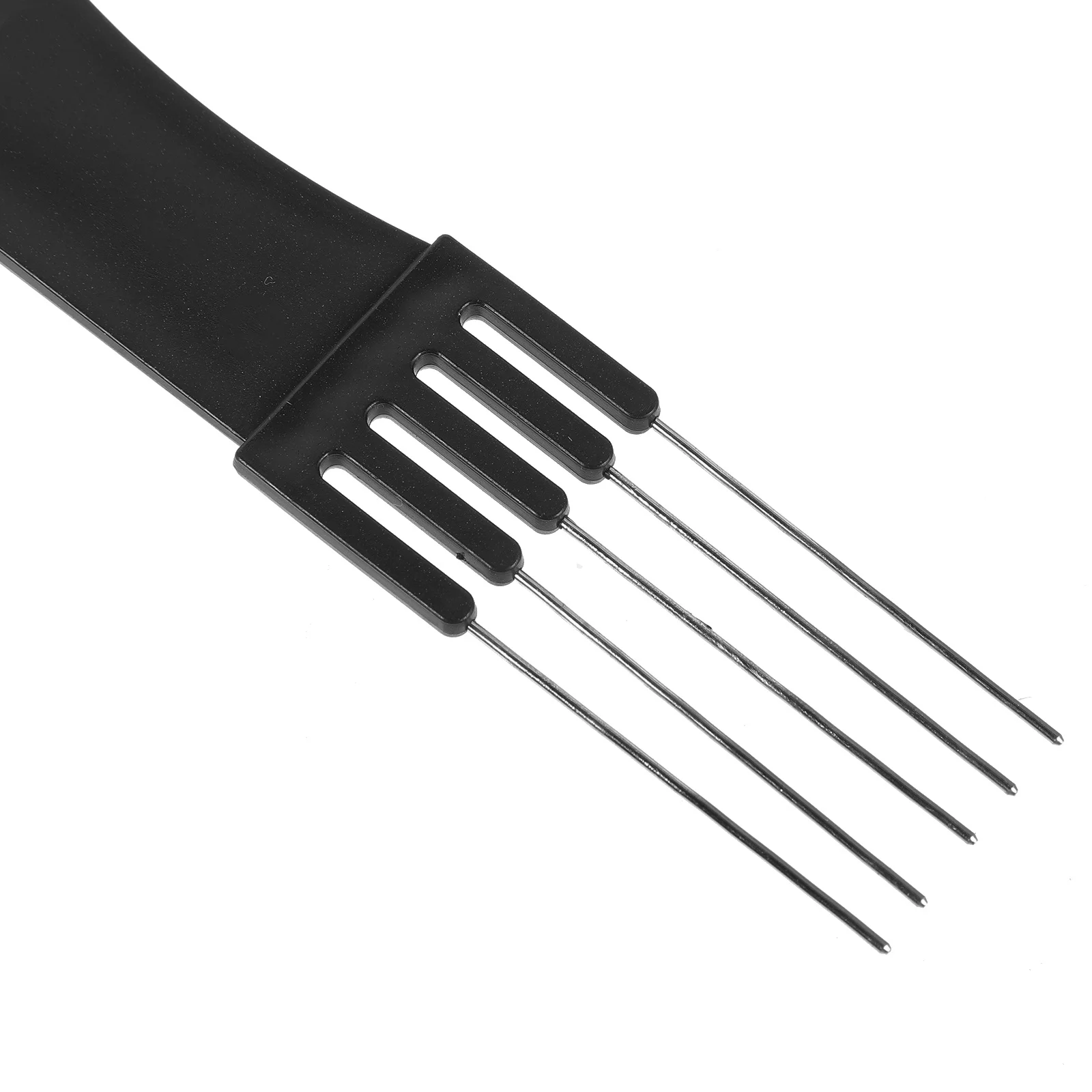

5pcs Steel Needle Comb Hair Pick Metal Styling Tool Professional Hairdressing Fork Comb For Different Hairstyles Durable Plastic
