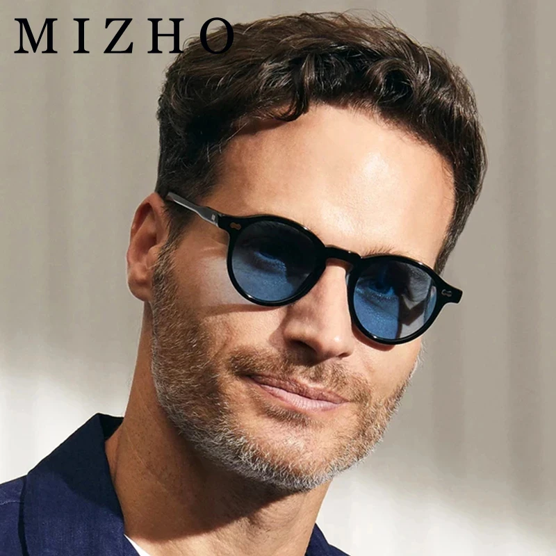 

MIZHO High Quality TR90 Frame Vintage Polarized Sunglasses Women UV Brand Design Sun Glasses for Men Green Round Fashion Glasses