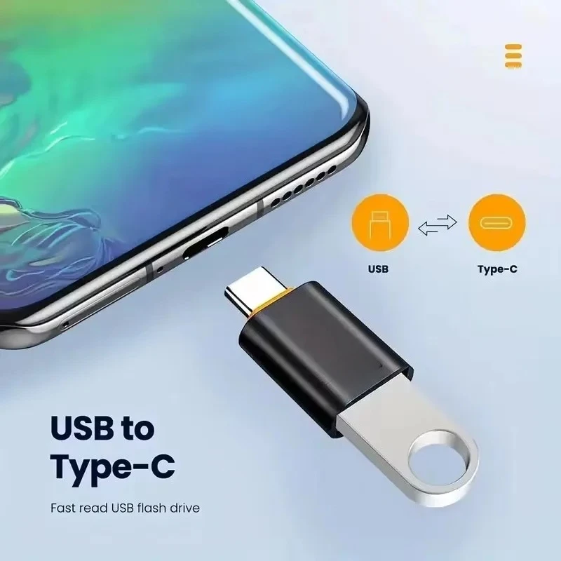 USB A to USB C Female OTG Adapter 6A Fast Charging USB 3.0 High Speed Data Transfer Universal for Laptop Samsung Xiaomi OnePlus