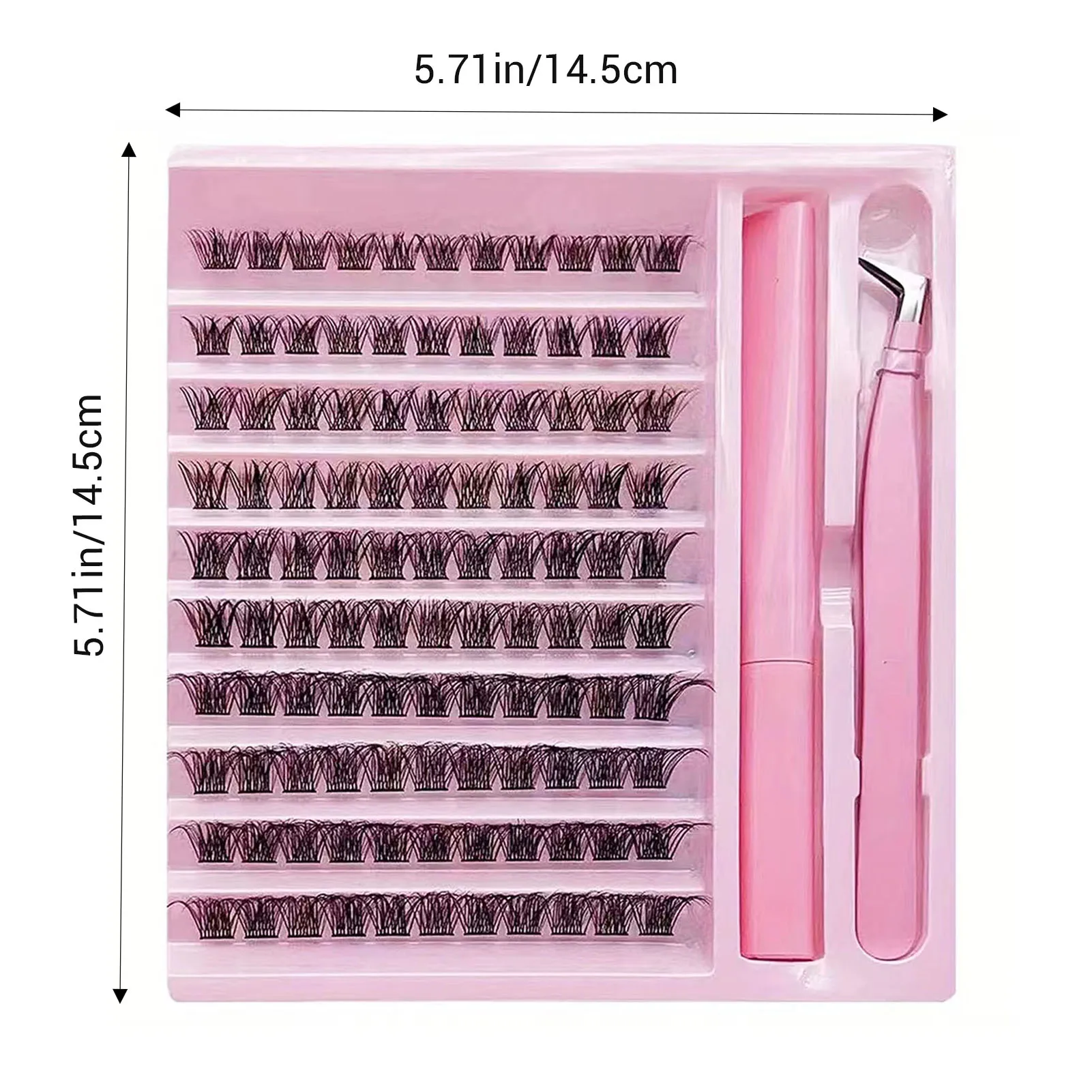 Diy Lash Extension Kit 8-16Mm Cluster Valse Wimpers Bond En Seal Lijm Pincet Set D Curl Wimper Voor Beauty Eye Make-Up Lash