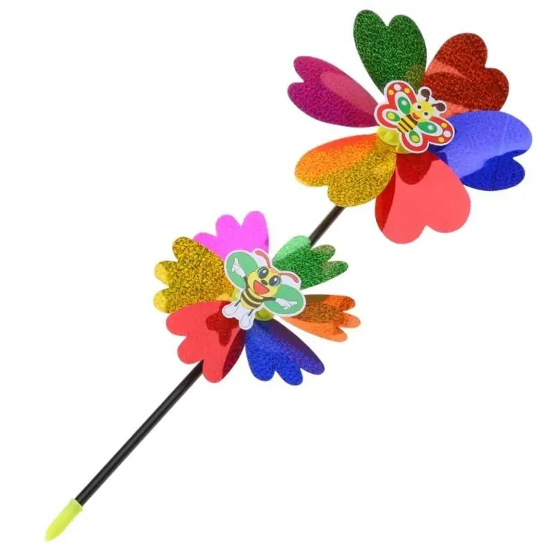 G6KF Colorful Sequins Windmill Wind Spinner Home Garden Yard Decoration Kids Toy