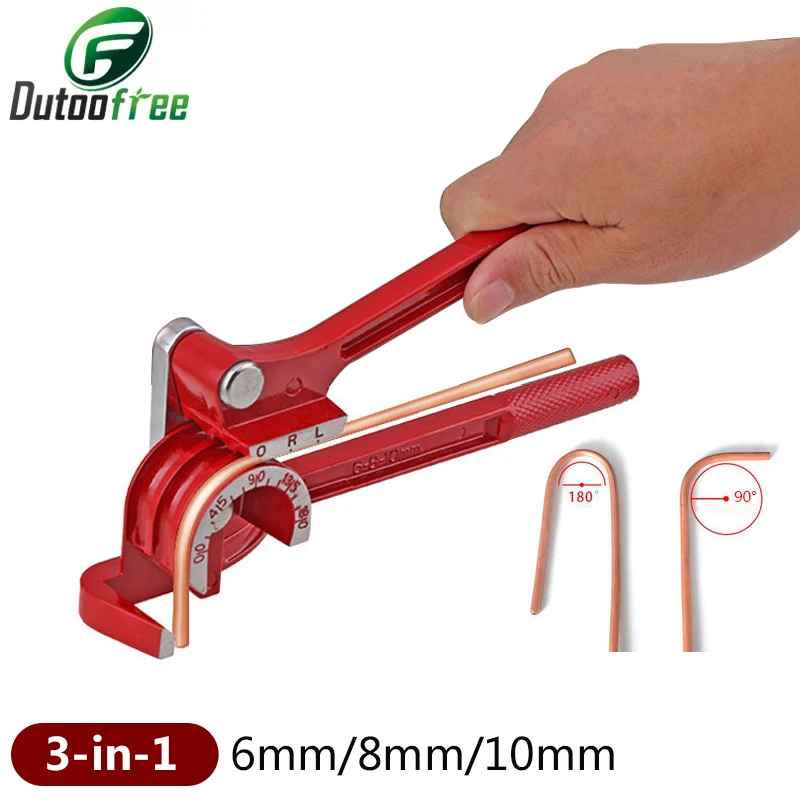 

3 in 1 Manual Pipe Bender Tube Bending Machine 6mm 8mm 10mm Tubing Bender For Aluminum Copper Steel Fuel Brake Lines 0-180°