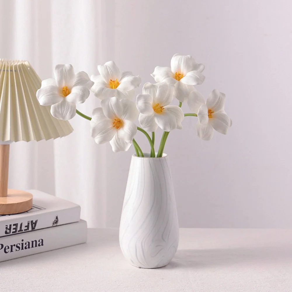 6 Stück künstliche Öffnungstulpen, DIY-Blumenstrauß, PU-Tulpenblume, Blume für Zuhause, Schlafzimmer, Hochzeit, Heimdekoration