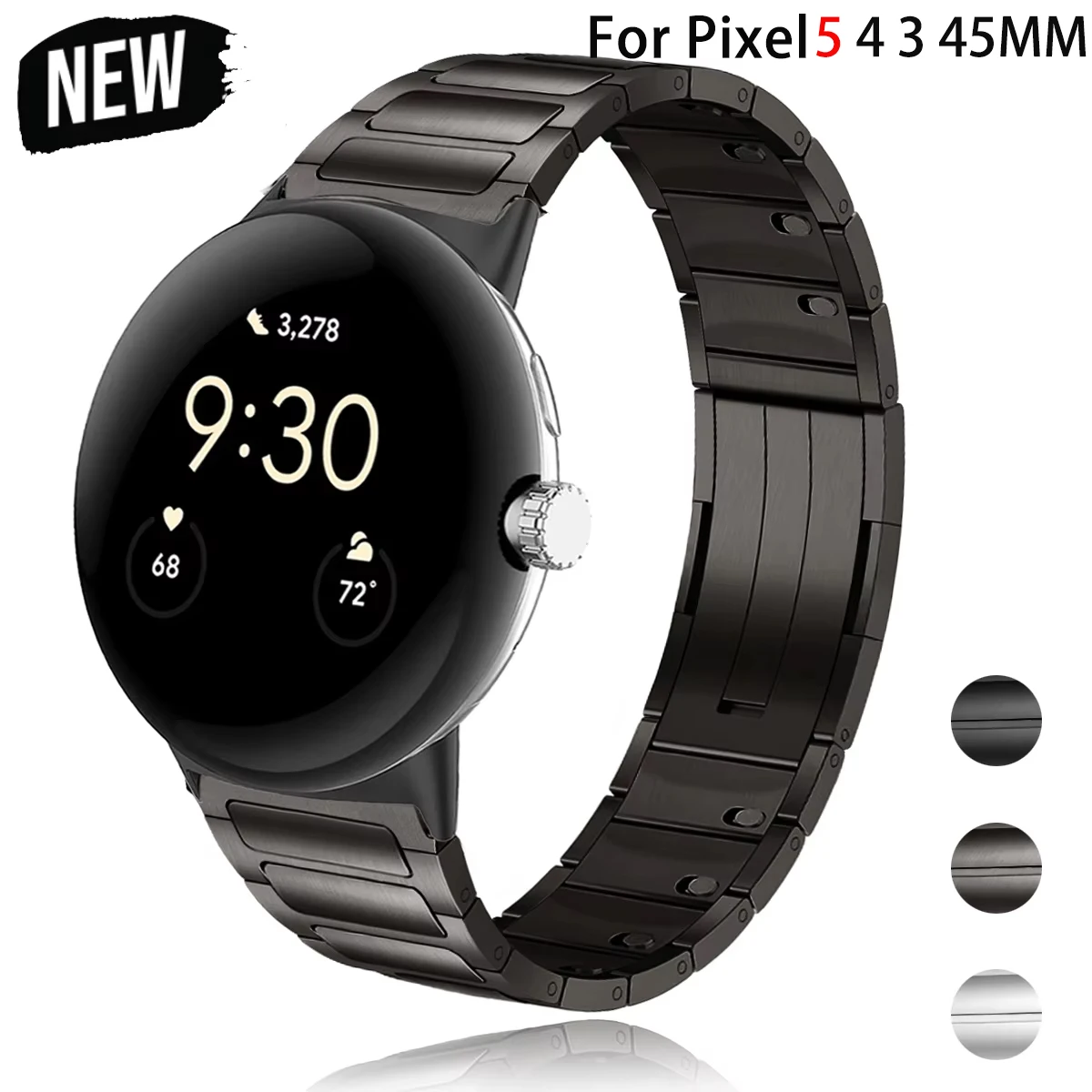 Schnellverschluss-Metallarmband für Google Pixel Watch 5 4 3 45mm Business-Armband für Pixel 3 4 5 45mm Verstellbares Armband-Zubehör