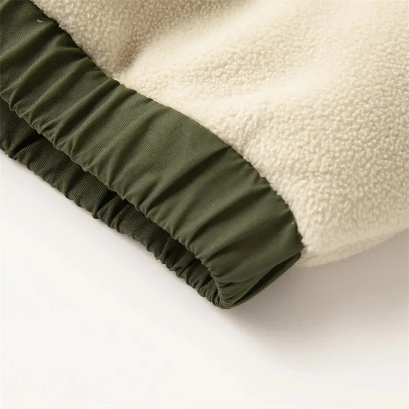 Veste pour hommes automne et hiver sports de plein air décontracté vêtements de travail amples doudoune avec polaire et manteau épaissi