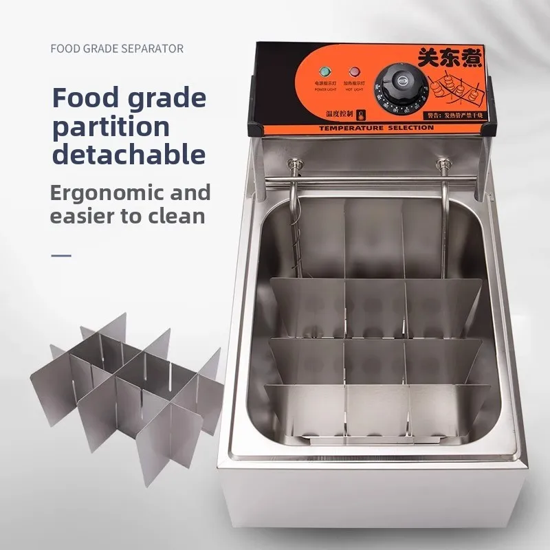 Commercial 12 Grid Electric Heating Oden Cooking Machine Malamoto Hot Pot for Street Food Snack Shop Restaurant Use