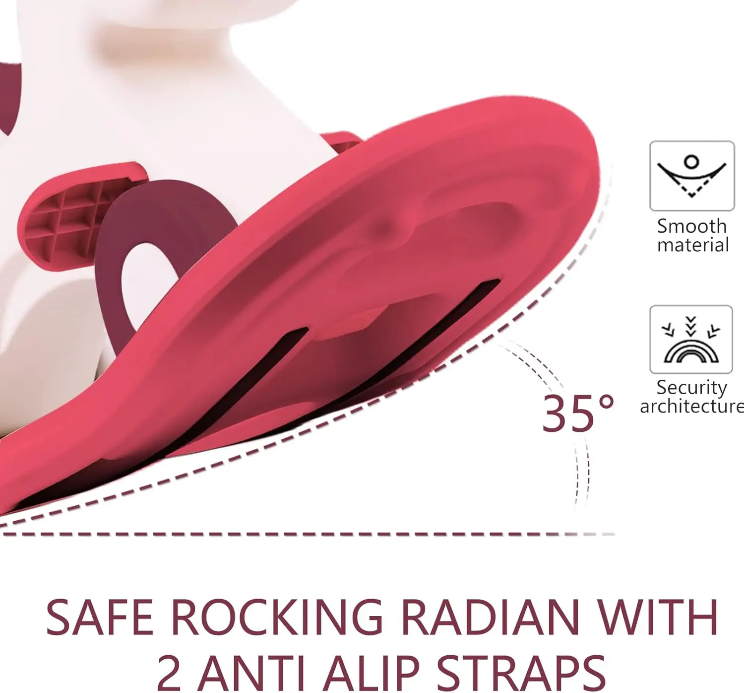 Cheval à bascule 4 en 1 pour les tout-petits de 1 à 3 ans, jouet à bascule pour bébé, cadeau d'anniversaire amusant pour les filles de 1 à plus, jouet à chevaucher avec poignées amovibles