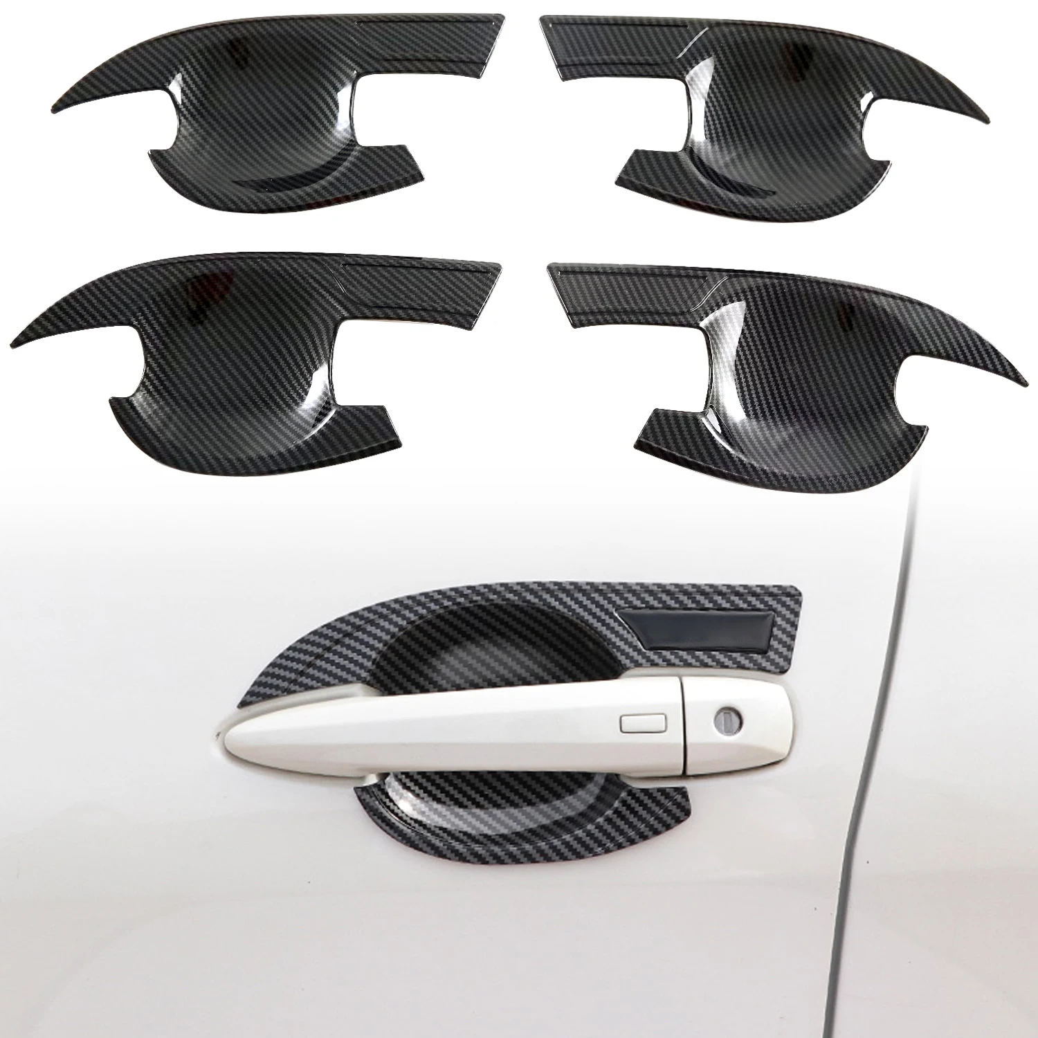 

Car Accessories For Nissan Qashqai J12 2021 2022 2023 ABS Exterior Door Handle Bowls Cover Trim 4pcs