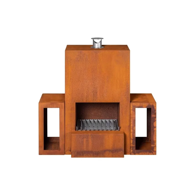 Outdoor Backyard Garden Wood Burning Cooking Heater Fireplace Custom Fireplace