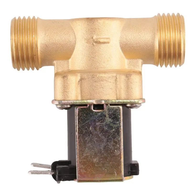 DT17 4pcs 1/2 Inch AC 220V Normally Closed Brass Electric Solenoid Magnetic Valve Water Valve Solenoid Valves