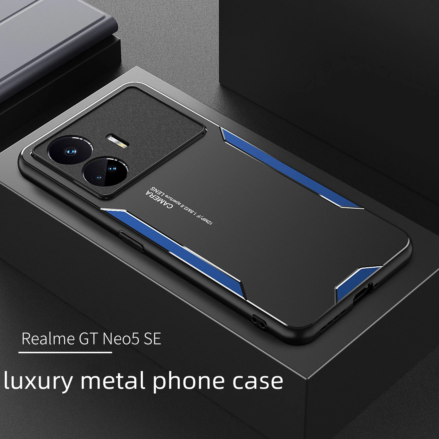 Metal Back Case For Realme GT Neo 5 SE Neo5 GT3 Matte Shockproof Phone Cases For Realmi Neo 5 S E Non-slip Cover Funda