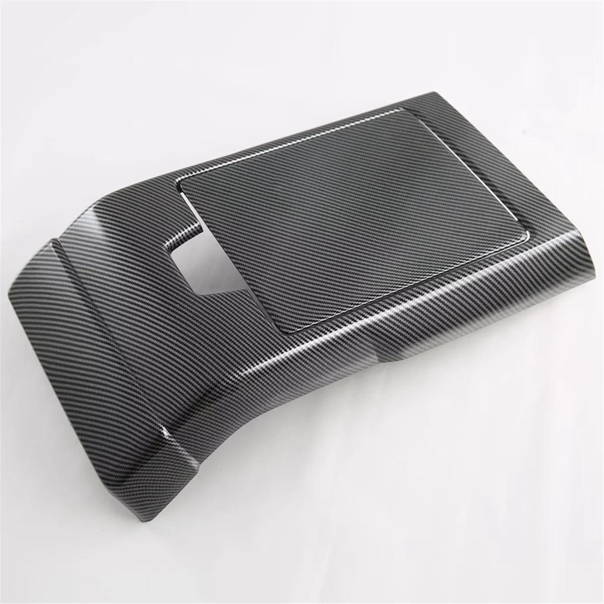 For Hyundai Santa Fe MX5 2024 Carbon Fiber Car Rear Air Vent Frame Trim Anti-Kick Cover Accessories