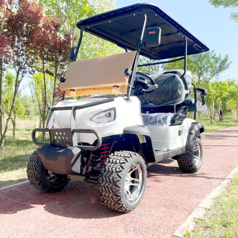 New Comfortable Sightseeing Car Off-Road Electric Golf Cart Generation Golf Cart Free Custom Color 12 Inch Tires Golf Bag Rack