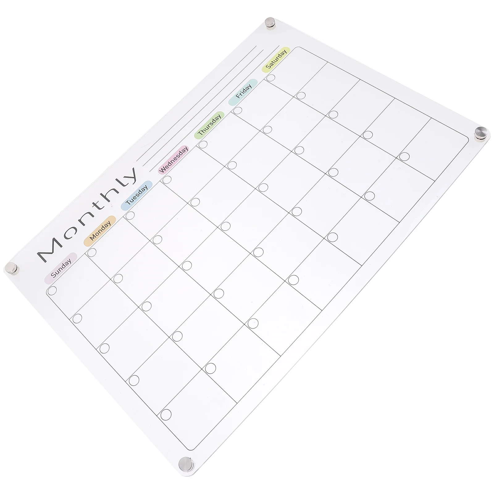 لوحة تخطيط الثلاجة المغناطيسية من الأكريليك، قوية ومسح جاف، سبورة بيضاء، منظم تذكير، تقويم أكريليك #5