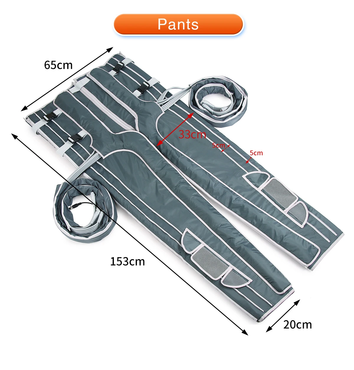 Full Body 48 Airbags Pressotherapy Jacket and pants Device with IR Heat for Circulation Boost and Cellulite Reduction