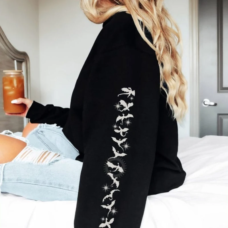 سويت شيرت Manon Blackbeak Witchling، سترة Throne of Glass The Thirteen، SJM Sarah J. Maas TOG قميص Abraxos Wingleader هودي #3