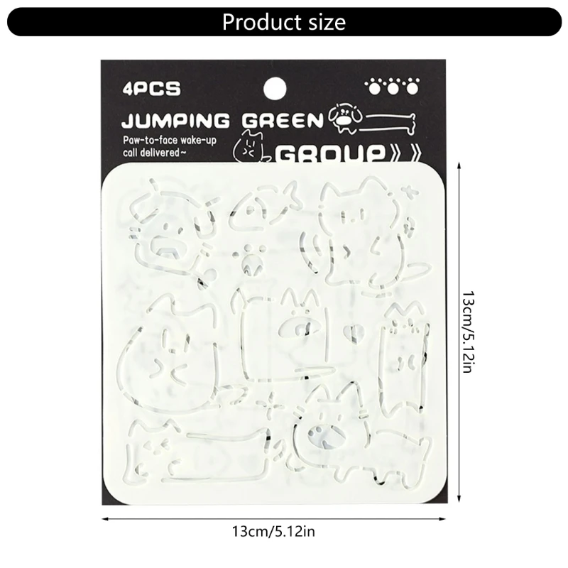 耐久性のあるPETテンプレート スプレーペイントアート用 子供にも安全な丸みを帯びた角を持つスイートホリデーデザイン