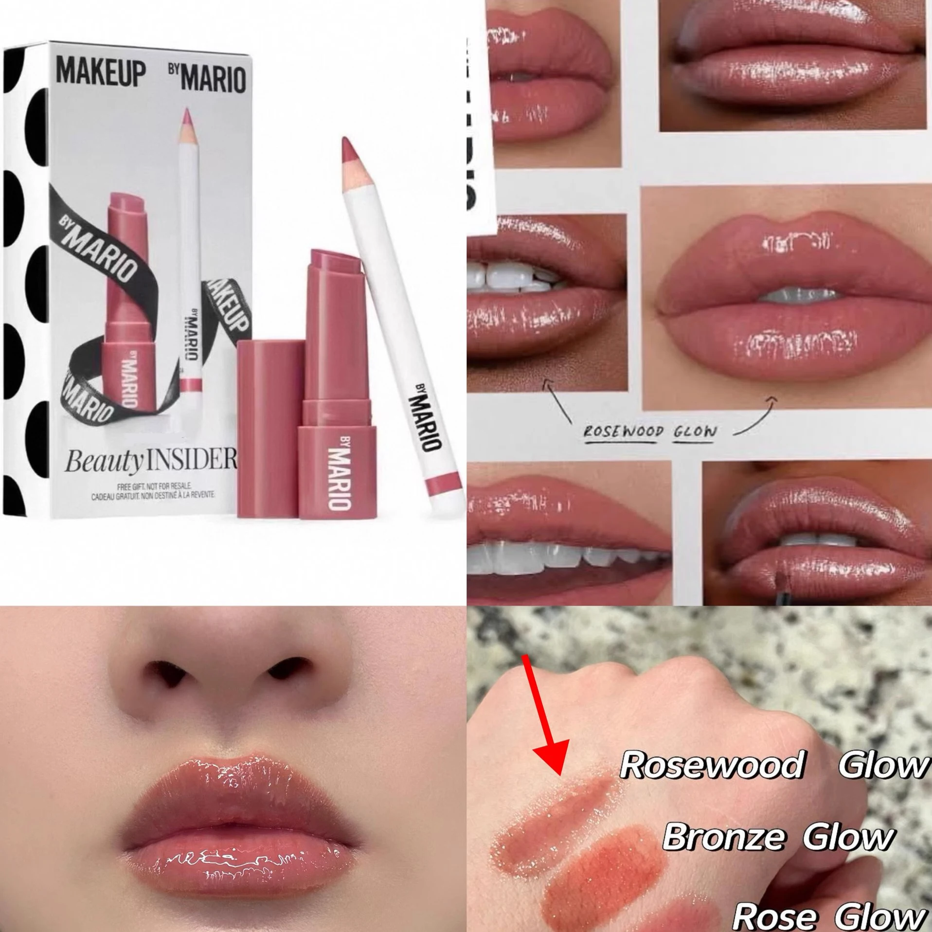 Ensemble de maquillage pour les lèvres levées, crayon à lèvres Ultra sculptant riche Mauve de 0.9g et 1g de baume à lèvres scintillant en palissandre, beauté plus complète