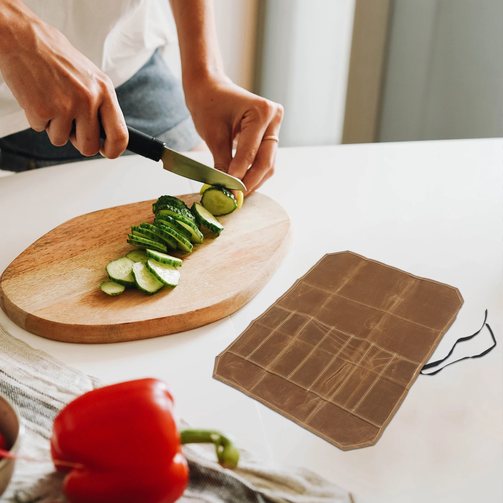 

Knife Storage Heavy Duty Canvas Cutlery ganizer Knives Pouch Portable Chef Tool Bag Knife Roll Pouch Large Capacity