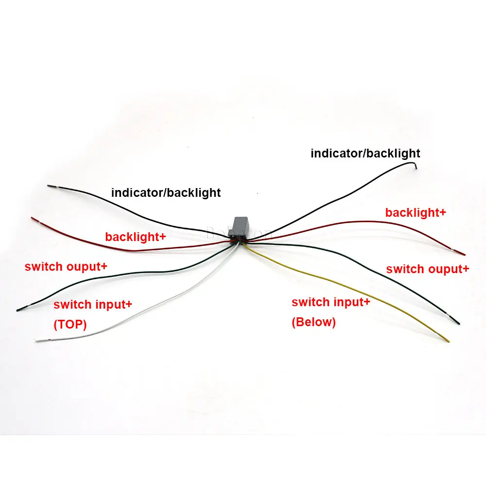 1pc Auto Dual Switch 360° Camera Recorder Monitor Push Button Switch with Wire Accessories for Honda