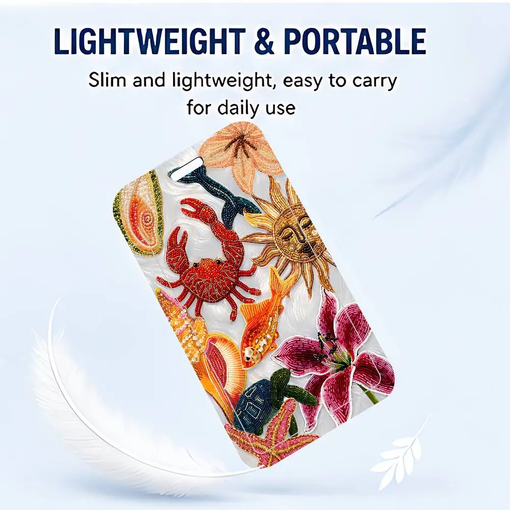 Heart-Shaped Stars Crab Fish Floral ID Badge Holder Neck Strap Pendant Door Card Holders Credential Holder, Durable PVC Material