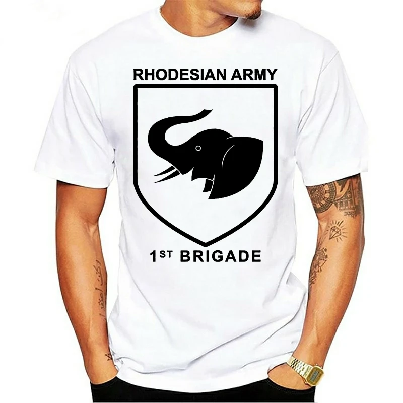 Rhodesia T Shirt - 1st Brigade - 0939 Top Tee 100% Cotton Humor Loose Crewneck Tee Shirts