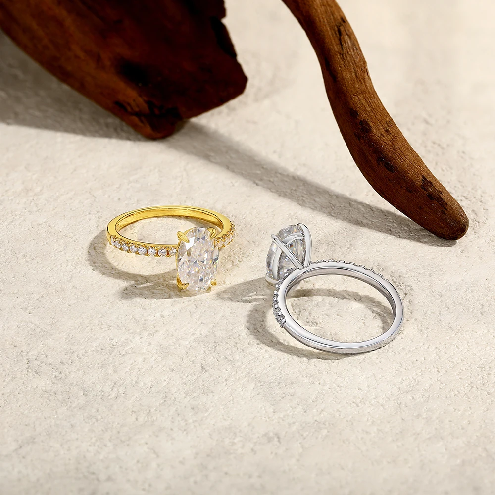 خاتم مويسانيت بيضاوي الشكل من - مراجعة Moissanite Ring وسعره