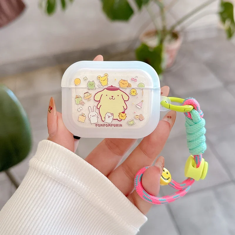 Cute Cartoon Sanrio Pom Pom Purin Hangyodon Earphone Case For Airpods 1 2 3 4 Pro 2 Wireless Bluetooth Headset Protective Cover