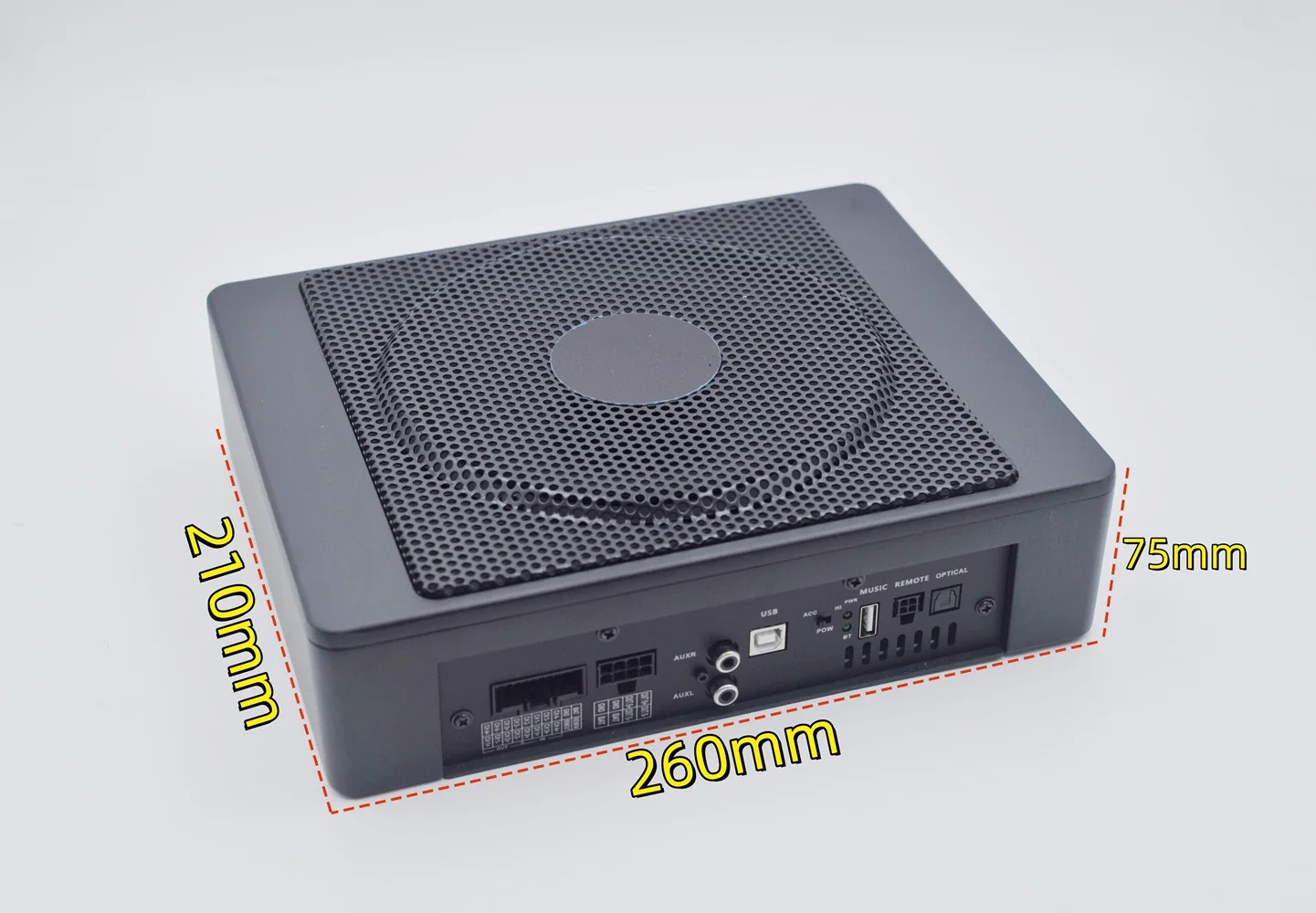 SUGDEN 6.5-inch Ultra-Thin Active Subwoofer with 4-Channel DSP Amplifier Integrated for Car Audio Modification