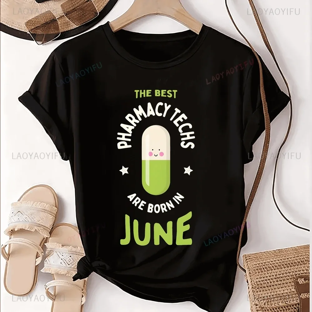 أفضل تقنية الصيدلة ولدت في تي شيرت مطبوع تي شيرت فني الصيدلة الصيدلة للجنسين قميص قطني كبير تي شيرت #1